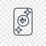 Ace of clubs concept vector linear icon isolated on transparent royalty free illustration Ace of clubs concept vector linear icon isolated on transparent royalty free illustration
