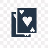 Ace de corazones vector el icono aislado en el fondo transparente, CA ilustración del vector Ace de corazones vector el icono aislado en el fondo transparente, CA ilustración del vector