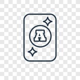 Ace of spades concept vector linear icon isolated on transparent vector illustration Ace of spades concept vector linear icon isolated on transparent vector illustration