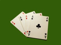 Aces On The Table Stock Image