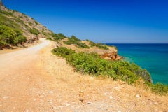 Acqua di Turquise della baia di Mirabello su Creta Fotografia Stock Libera da Diritti Acqua di Turquise della baia di Mirabello su Creta Fotografia Stock Libera da Diritti