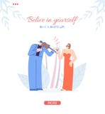 Acredite em você mesmo página de aterrissagem social motivam ilustração stock Acredite em você mesmo página de aterrissagem social motivam ilustração stock