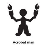 Acrobat man icon vector isolated on white background, logo concept of Acrobat man sign on transparent background, black filled stock illustration Acrobat man icon vector isolated on white background, logo concept of Acrobat man sign on transparent background, black filled stock illustration