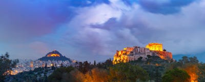 Acropolis Hill and Parthenon in Athens, Greece Stock Image Acropolis Hill and Parthenon in Athens, Greece Stock Image