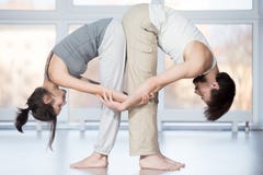 Yoga Pair Women Duo Balance Stock Photos - Free & Royalty-Free Stock Photos  from Dreamstime