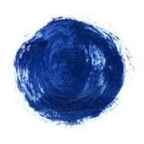 Acrylic circle isolated on white background. Bright blue round watercolor shape for text. Element for different design stock photos Acrylic circle isolated on white background. Bright blue round watercolor shape for text. Element for different design stock photos