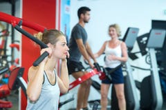 Active adults in fitness club stock images Active adults in fitness club stock images