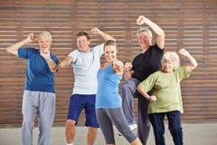 Active seniors with power and energy in gym royalty free stock photography Active seniors with power and energy in gym royalty free stock photography