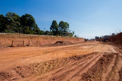 Activity, Construction Industry, Road Construction, Working, Thailand royalty free stock images Activity, Construction Industry, Road Construction, Working, Thailand royalty free stock images