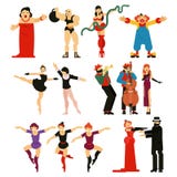 Actor vector performer or actress character playing musical entertainment performance in theater opera illustration set vector illustration Actor vector performer or actress character playing musical entertainment performance in theater opera illustration set vector illustration