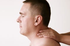 Acupressure - Neck Royalty Free Stock Images Acupressure - Neck Royalty Free Stock Images