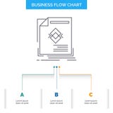 ad, advertisement, leaflet, magazine, page Business Flow Chart Design with 3 Steps. Line Icon For Presentation Background Template stock illustration ad, advertisement, leaflet, magazine, page Business Flow Chart Design with 3 Steps. Line Icon For Presentation Background Template stock illustration