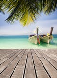 Adaman Sea And Wooden Boat In Thailand Royalty Free Stock Photos