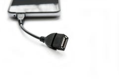 Adapter OTG USB - Micro USB stock afbeelding Adapter OTG USB - Micro USB stock afbeelding