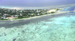 Addu atol lub Seenu atol południe Najwięcej atolu Maldives wyspy obrazy royalty free Addu atol lub Seenu atol południe Najwięcej atolu Maldives wyspy obrazy royalty free