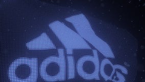 ADIDAS Logo on a Waving Digital Flag, Looping 3d Animation Stock Footage -  Video of flag, computer: 207138078