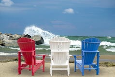 Adirondack Chairs On Beach Adirondack Chairs On Beach