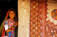 Adolescent Girl In Rural India Stock Image