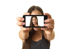 Adolescente prenant un selfie images stock Adolescente prenant un selfie images stock