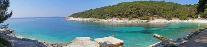 Adriatic Beach Panorama Royalty Free Stock Photos