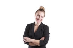 Adult elderly businesswoman portrait, isolated royalty free stock image Adult elderly businesswoman portrait, isolated royalty free stock image