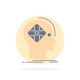 Advanced, cyber, future, human, mind Flat Color Icon Vector stock illustration Advanced, cyber, future, human, mind Flat Color Icon Vector stock illustration