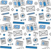 Advertising elements seamless icons pattern stock illustration Advertising elements seamless icons pattern stock illustration