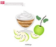 Aeblekage ή κέικ της Apple, δημοφιλές επιδόρπιο στη Δανία απεικόνιση αποθεμάτων Aeblekage ή κέικ της Apple, δημοφιλές επιδόρπιο στη Δανία απεικόνιση αποθεμάτων