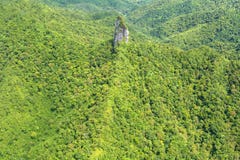 Aerial landscape view of Te Rua Manga mountain Rarotonga Cook Is Royalty Free Stock Image Aerial landscape view of Te Rua Manga mountain Rarotonga Cook Is Royalty Free Stock Image