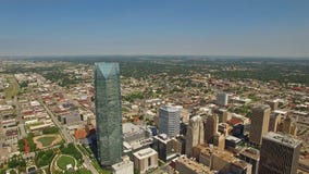 Aerial Oklahoma Oklahoma City stock footage Aerial Oklahoma Oklahoma City stock footage