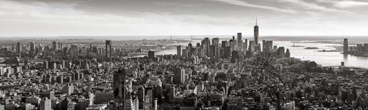 Aerial panoramic view of Lower Manhattan in Black & White, New York City stock photos Aerial panoramic view of Lower Manhattan in Black & White, New York City stock photos