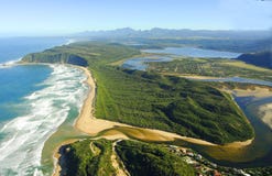 Aerial photo of Sedgefield, Garden Route, South Africa stock photos Aerial photo of Sedgefield, Garden Route, South Africa stock photos