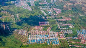Aerial picture of new residential cluster. royalty free stock image Aerial picture of new residential cluster. royalty free stock image
