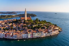 Aerial Shoot Of Rovinj, Croatia Stock Photo Aerial Shoot Of Rovinj, Croatia Stock Photo
