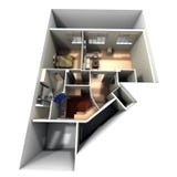 Aerial shot of roofless vector illustration Aerial shot of roofless vector illustration