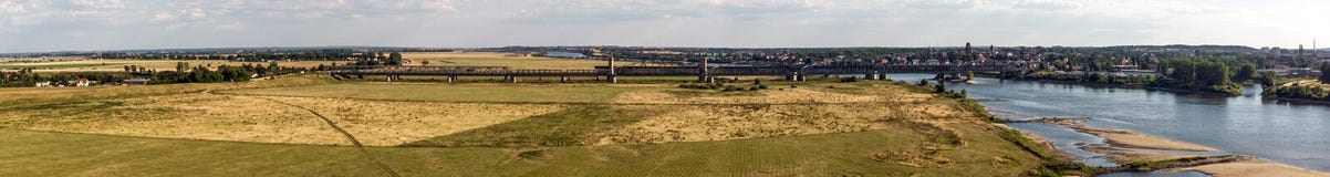Aerial shot of the Vistula river. royalty free stock photo Aerial shot of the Vistula river. royalty free stock photo