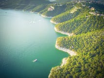 Aerial Trees And Cliff Rock Wall Crystal Water At Lake Travis, A Stock Photos Aerial Trees And Cliff Rock Wall Crystal Water At Lake Travis, A Stock Photos