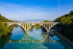 Aerial view of Arve an Rhone river confluent in Geneva Switzerl stock photography Aerial view of Arve an Rhone river confluent in Geneva Switzerl stock photography