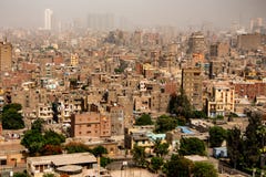 Aerial view on the city of Cairo, Egypt, Africa. Cairo is the largest city on the African continent stock photo Aerial view on the city of Cairo, Egypt, Africa. Cairo is the largest city on the African continent stock photo