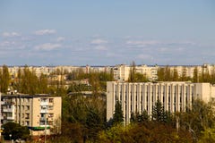 Aerial view on the city Kremenchug stock image Aerial view on the city Kremenchug stock image