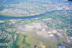 Aerial view of Connecticut river stock photos Aerial view of Connecticut river stock photos