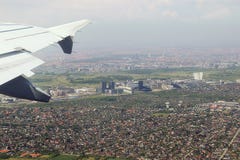Aerial view of Copenhagen outskirts, after takeoff Royalty Free Stock Photo Aerial view of Copenhagen outskirts, after takeoff Royalty Free Stock Photo