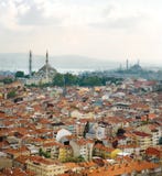 Aerial view of Eminonu and New Mosque. royalty free stock images Aerial view of Eminonu and New Mosque. royalty free stock images