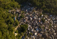 Aerial view of Favela Santa Marta in Rio de Janeiro Royalty Free Stock Photos Aerial view of Favela Santa Marta in Rio de Janeiro Royalty Free Stock Photos