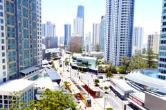 Aerial View G Link Tram Surfers Paradise Gold Coast Queensland Australia Stock Image Aerial View G Link Tram Surfers Paradise Gold Coast Queensland Australia Stock Image