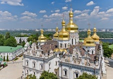 Aerial view of the Kiev-Pechersk Lavra. Kiev, Ukraine royalty free stock photography Aerial view of the Kiev-Pechersk Lavra. Kiev, Ukraine royalty free stock photography
