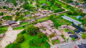 Aerial view of korean traditional folk village in Suncheon city royalty free stock image Aerial view of korean traditional folk village in Suncheon city royalty free stock image