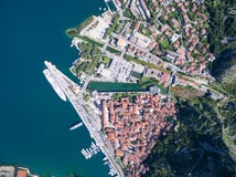 Aerial view of Kotor royalty free stock photos Aerial view of Kotor royalty free stock photos