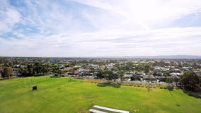 Aerial View Of Australian Public Park And Sports Oval, Taken At Henley Beach. Royalty Free Stock Photos