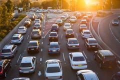 Aerial View Of Cars In Traffic Royalty Free Stock Photography Aerial View Of Cars In Traffic Royalty Free Stock Photography